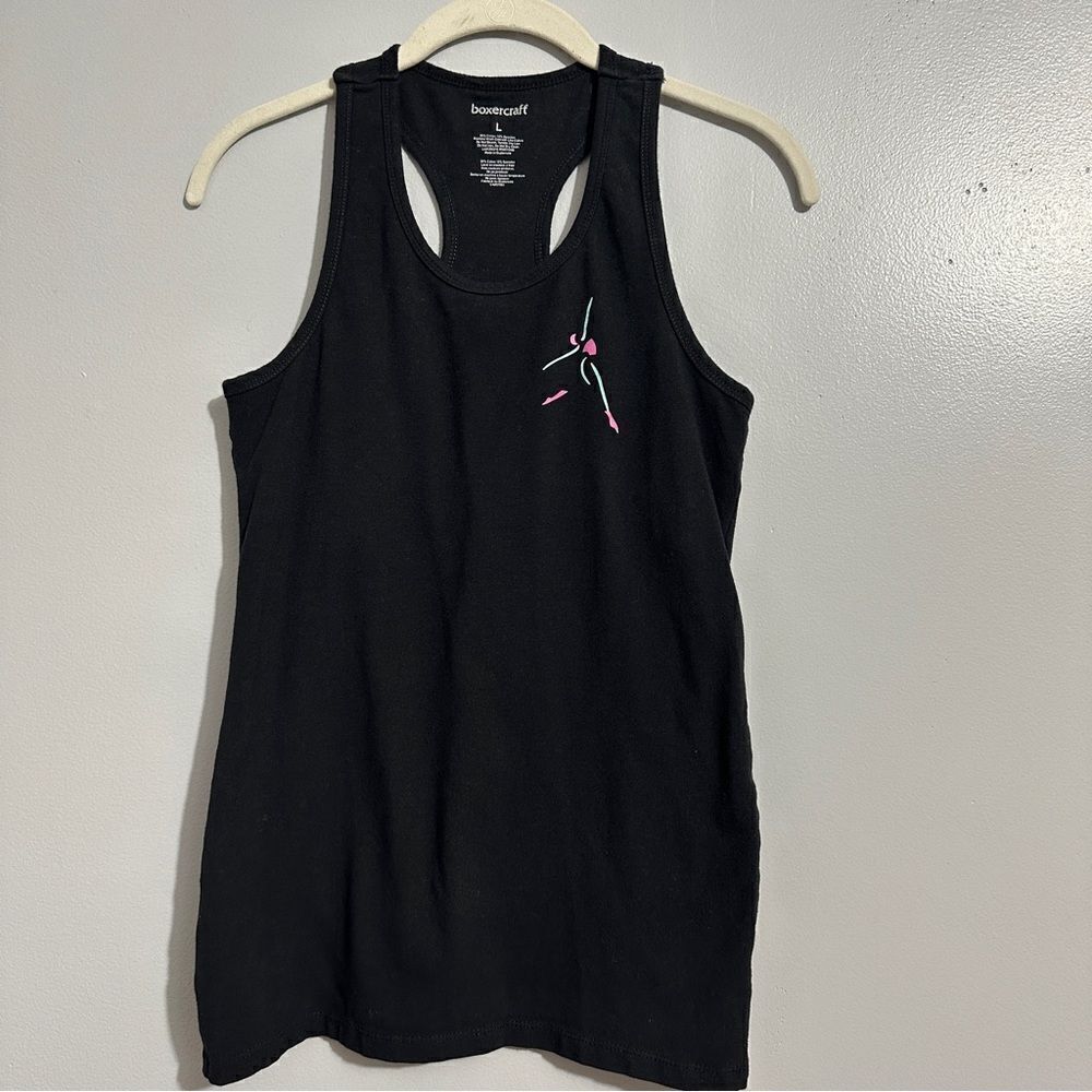 Boxercraft Team black tank top with built in bra size L
